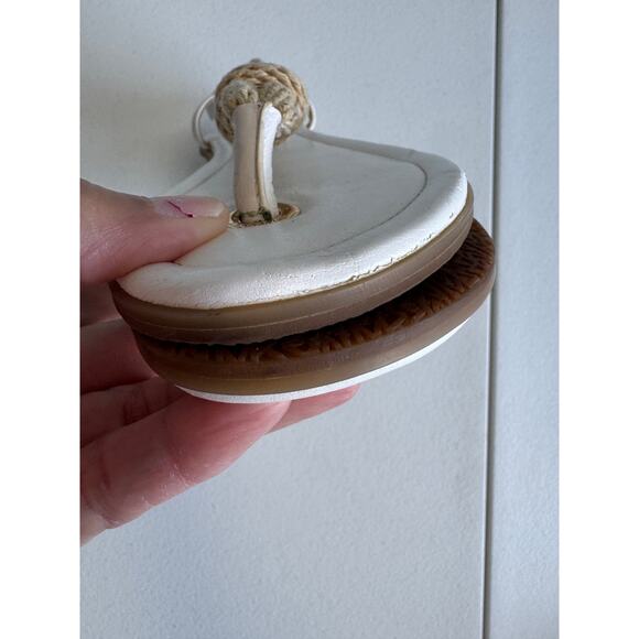 Michael Kors Rope White Sandals with Gold Hardware 8 - Picture 5 of 9